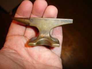 Old Antique Mini Advertising Anvil Paperweight United Bankers Life Dallas Tx 125
