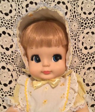 Vintage Vogue Star Bright Baby Doll 1966 Big Eye Vinyl Doll 17” Adorable Rare