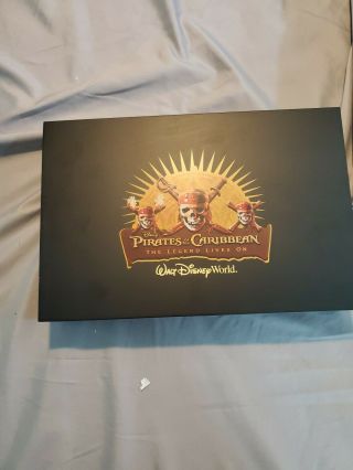 Rare Disney Pirates Of The Caribbean Pirate Flag 9 Pin Set Boxed Le/ 500