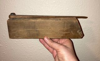 Rare Antique Handmade Turkey Call Box / Carved In Arkansas Over 100 Years Ago