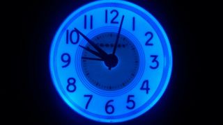 Vintage Deco Design Alarm Clock Adjustable Night Light,  Oversized Snooze Euc