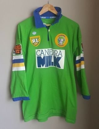 Canberra Raiders 1994 Rare Shirt Jersey Rugby League Milk Xl