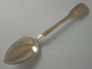 George Iv Rare Heavy 1829 Fiddle Thread Shell Silver Tablespoon 93 Grams Baron
