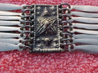 Vintage Mexico Sterling Silver 925 Bracelet Wide Chain Chunky Link 7 1/2 