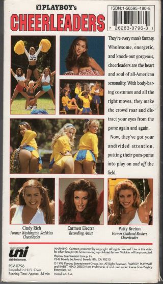 Playboy Cheerleaders 1996 VHS Rare OOP HTF Carmen Electra 2