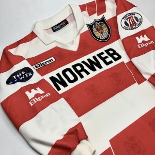 Vintage 90s Wigan Rugby League Shirt Jersey Ellgren NORWEB Size S Rare 2