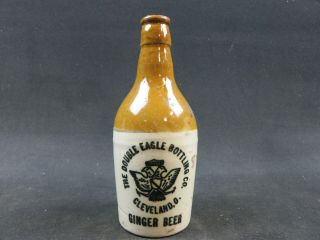 Antique Double Eagle Bottling Cleveland Ohio Ginger Beer Stoneware Bottle