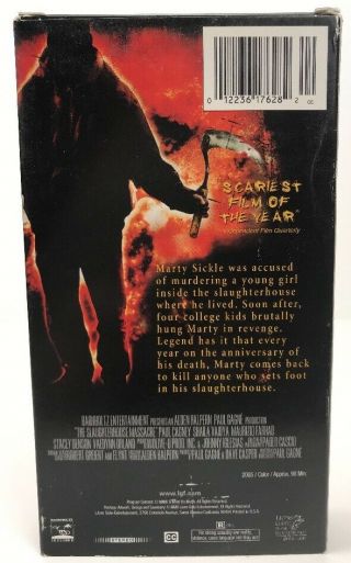The Slaughterhouse Massacre VHS Horror Gore HTF RARE 2