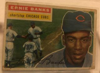 1956 Topps Ernie Banks Chicago Cubs 15