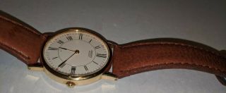 Vintage SEIKO 5Y39 - 7010 Gold Tone Date Men ' s Watch 3