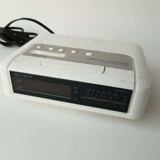 Vintage Sony Model Icf - C240 Dream Machine Digital Clock/radio