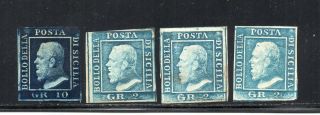 1859 Italy Sicily Rare Stamps Lot,  Cv $3300.  00,  Several With Variety