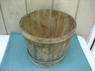 Primitive Antique Wooden Maple Syrup Sap Bucket