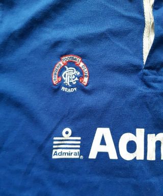 Vintage Very Rare Rangers Football Shirt Size Large. 2