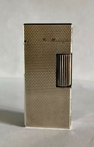 Vintage Lighter Dunhill Rollagas Silver Plated Small Size Very Rare