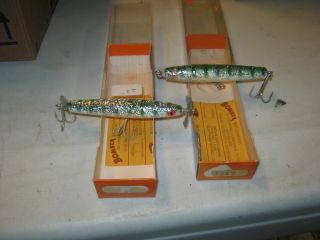 Vintage Bomber Fishing Lures In Boxes With Papers Stickbait & Spinstick