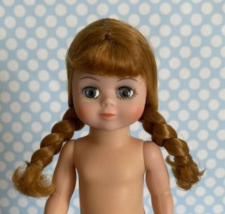 Madame Alexander 7½ " Nude Doll To Dress With Red Braided Hair & Blue Eyes