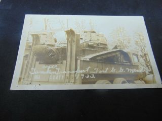 Tank 1933 Fort George G.  Meade Md Real Photo Postcard Antique Rppc
