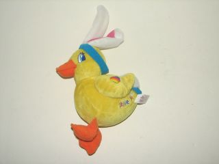 Rare VTG Lisa Frank Plush Easter Bunny Dillie Duck Rainbow Bean Bag Doll 7 