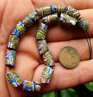 Perle Verre Ancien Murano Afrique Antique Venetian Glass African Trade Bead C7