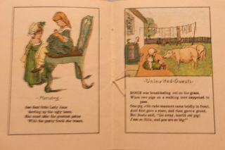 ANTIQUE RARE CHILDREN ' S FAIRY TALE CHAPBOOK A BIRD IN THE HAND OLD TOY BOOK 3