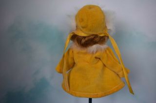 Vintage Vogue Ginny Doll Clothes:Gold Velvet Coat,  Rabbit Fur Hat & Coat - 8 