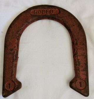 Set of 4 ANTIQUE Vintage RODEO Pitching HORSESHOES 1 & 2 - - - - 2 Lbs 6 Oz.  Each 3