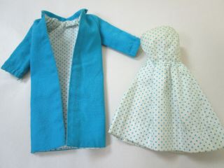 Vintage Barbie Clone Turquoise Polka Dot Dress & Coat Babs Lily Suzette