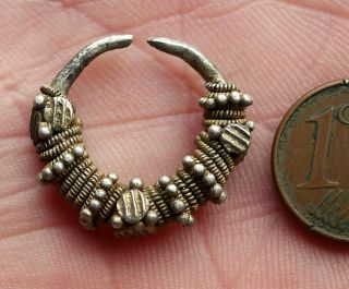 Boucle Oreille Argent Filigrané Bijou Ancien Mauritanie Afrique Antique Earring