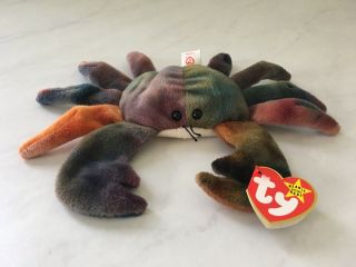 Rare Ty Beanie Baby - Claude The Crab - 1996 Retired Mixed Waterlooville Fonts