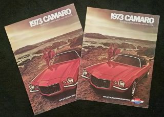Vintage Rare Sales Brochure 1973 Chevrolet Camaro Type Lt Z28 Rally Sport Coupe