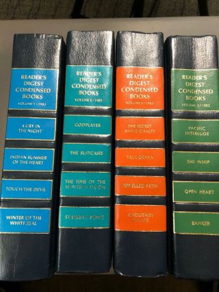 Set Of 4 Vintage 1983 Readers Digest Condensed Books Volumes 1 2 4 5