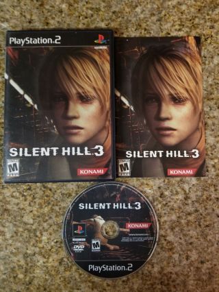 Silent Hill 3 (sony Playstation 2,  2003) Ps2.  Black Label.  Rare.