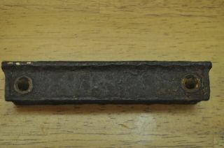 Antique Vintage Hammered Cast Iron Door Rim Lock Keeper Part