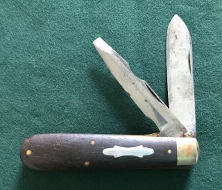 Vintage Old Schrade Walden Ny Usa Folding 2 Blades Pocket Knife Rare Os.