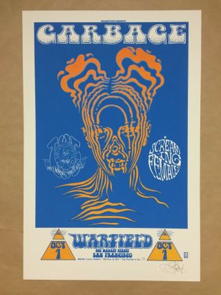 Garbage Poster Chuck Sperry Rare 73/125 Sf Concert 2012 Shirley Manson 15x22.  5