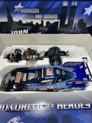 Rare John Force Castrol 9/11 Honoring Our Heroes 2011 Mustang Funny Car Diecast