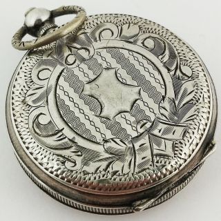 Antique Hallmarked Silver Pocket Watch 0.  800