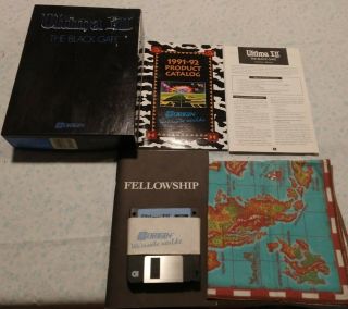 1991 Vintage Pc Ultima Vii 7 The Black Gate,  Pc Ms - Dos 5.  25 Game - Rare Complete