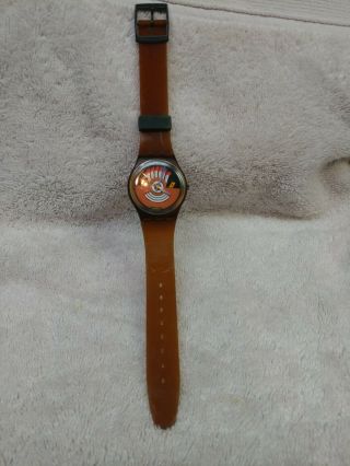 Vintage 1986 Swatch Watch 6415 - P 755 Swiss W/ Band