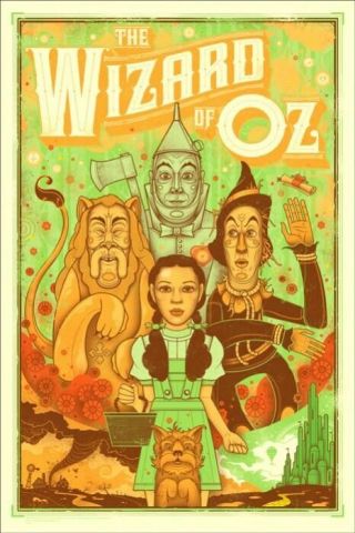 The Wizard Of Oz Movie Poster Mondo Art Print Graham Erwin Only 275 Made Rare