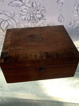 Antique Writing Slope Box Ideal For Restoration