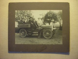Antique Paper Photo Of Chain Drive Car (cadillac? Reo? Pope?)