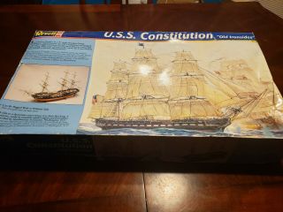 Rare Vintage Revell,  Uss Constitution,  Old Ironsides 1/96 - Not Complete