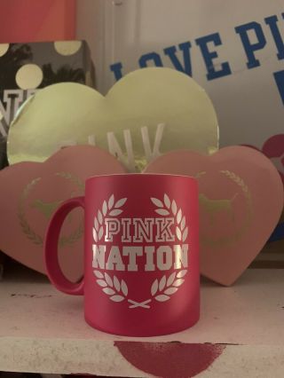Victoria’s Secret Vs Pink Collectible Pink Nation Mug Cup Tumbler Htf Rare