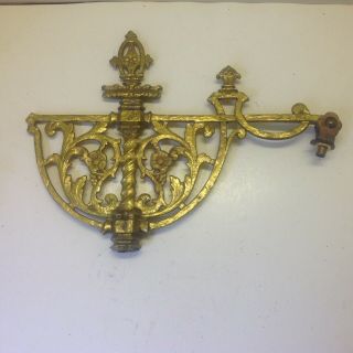 Art Deco Ornate Solid Cast Brass Floor Lamp Bridge Arm Antique Light Part