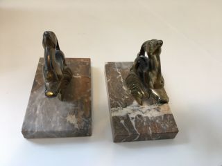 Art Deco Spelter Leaping Antelope Bookends 2