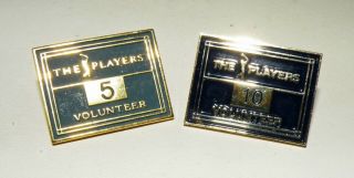 Rare Tpc Sawgrass The Players Championship Volunteer 5 And 10 Year Pins