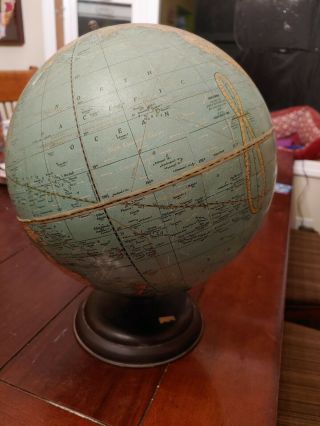 Vintage Cram ' s Universal Terrestrial Globe,  10 1/2 Inch,  No.  105,  Made In USA 3