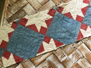 Back In Time Textiles Antique 1880 - 90 Loads Of Calico Cutter Quilt Piece